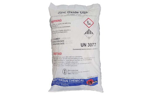 Zinc Oxide [ZnO] [CAS_1314-13-2] 99+% USP Solid (55.12 Lb Bag)