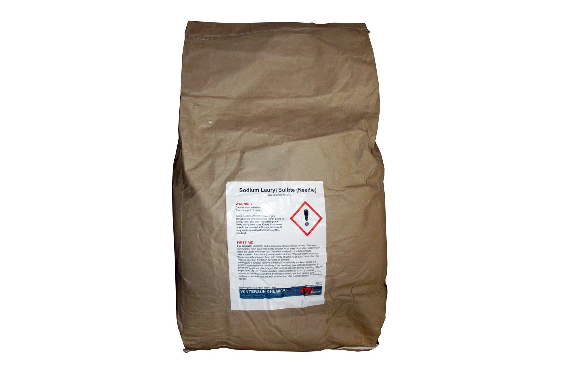 Sodium Lauryl Sulfate, NF, EP, BP, JP: 151-21-3, 288.38, C12H25O4SNa,  Plastic, Drum, NF